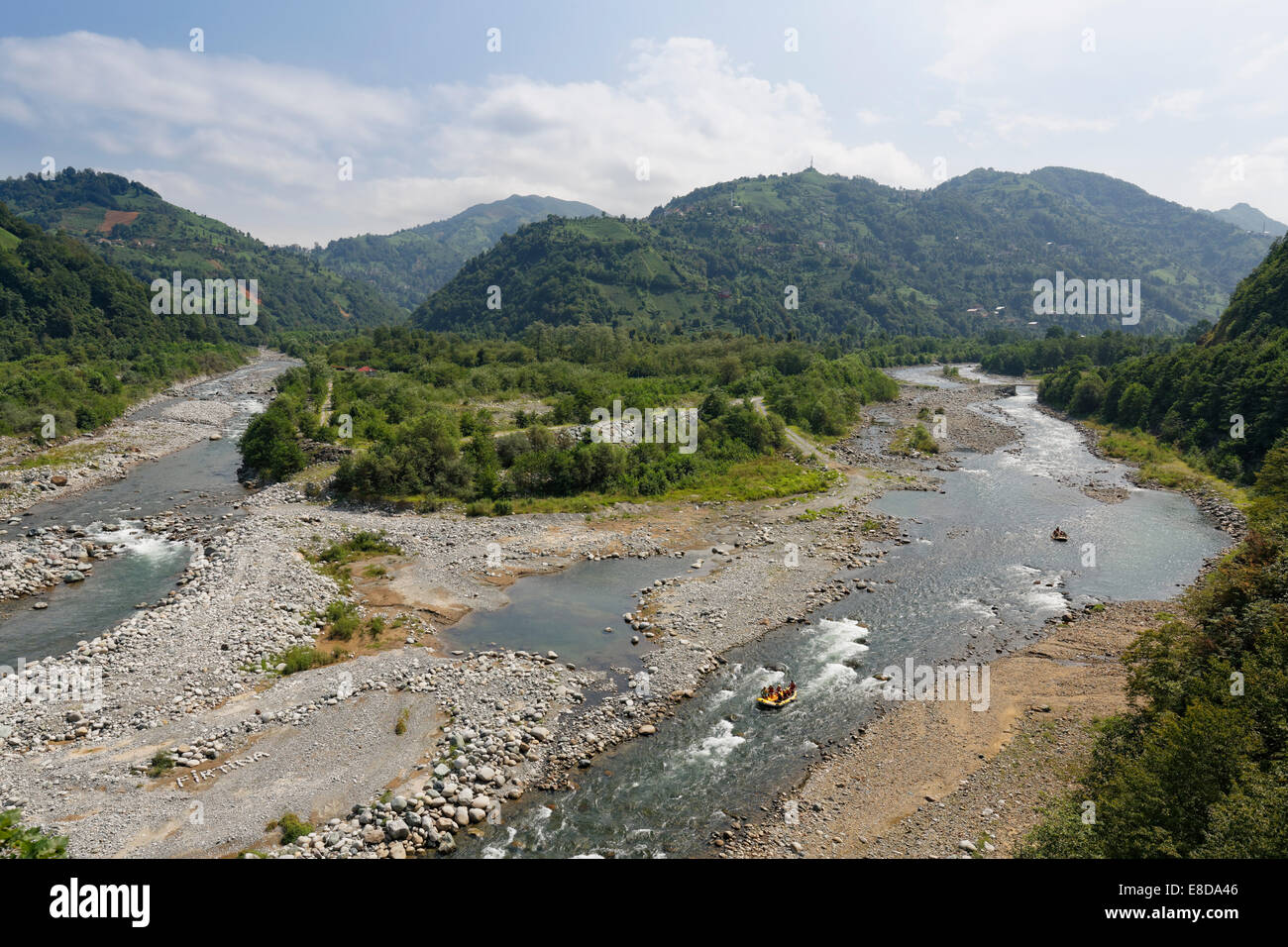 Flüsse Tunca und Fırtına, Ardeşen, Rize Provinz Pontischen Gebirge, Schwarzmeer Region, Türkei Stockfoto