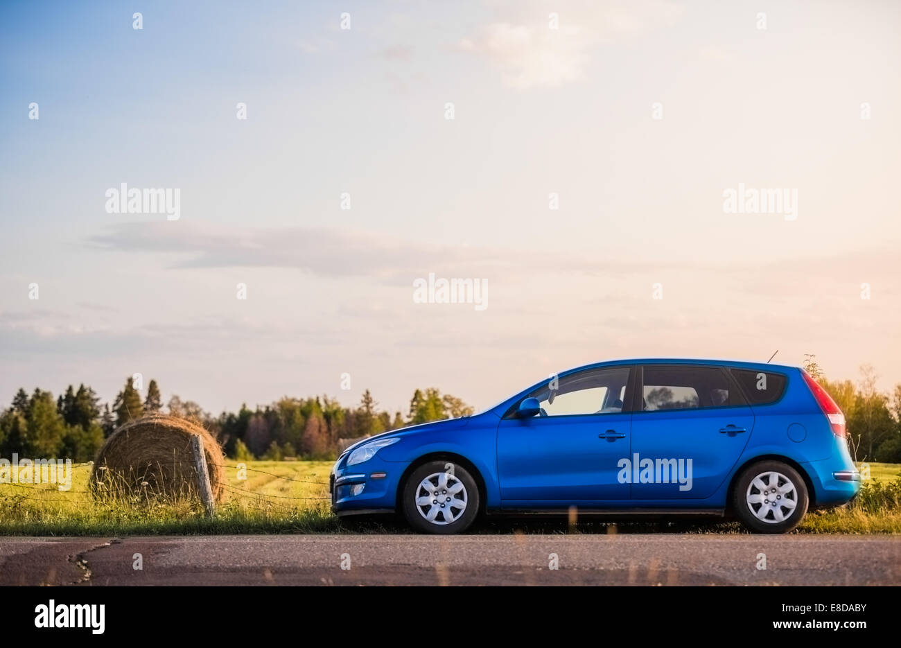 Auto ohne Fahrer in ein Ländliches Motiv Stockfoto