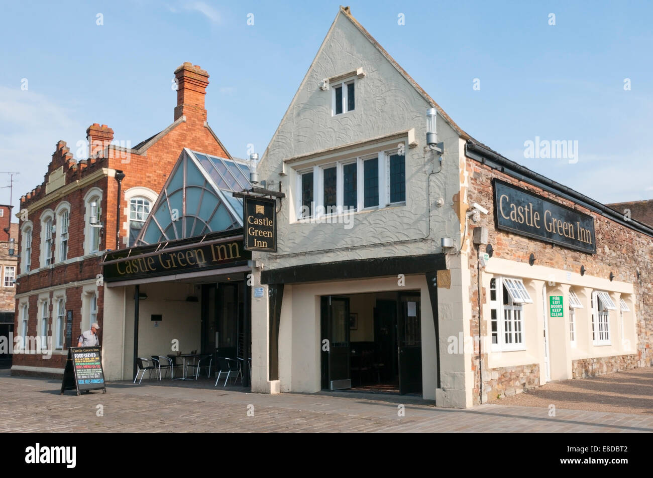 Die Burg Green Inn Gasthaus im Zentrum von Taunton, Somerset. Stockfoto