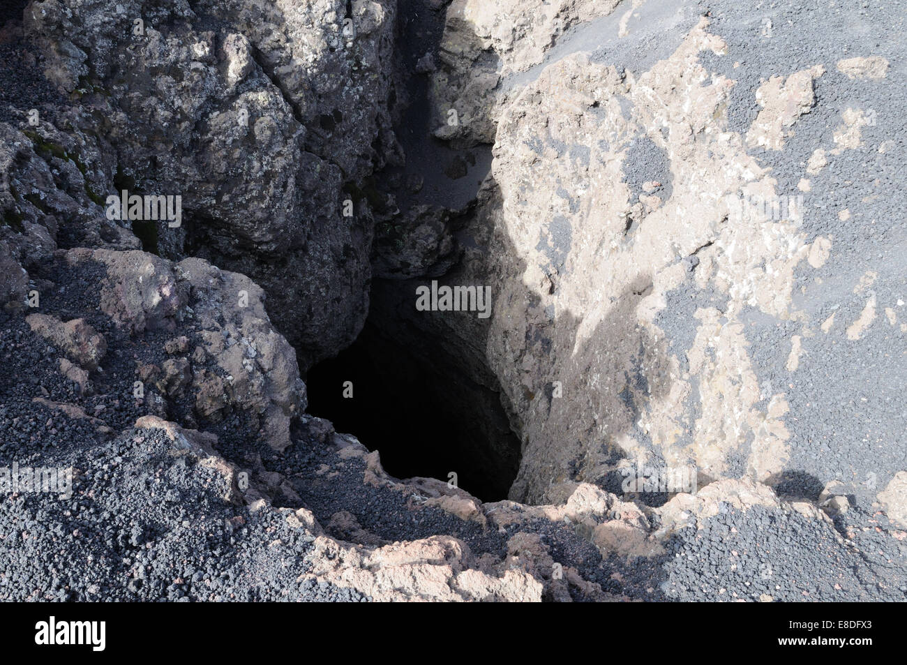 Krater auf der Nordseite des Ätna Sizilien Italien verbracht Stockfoto