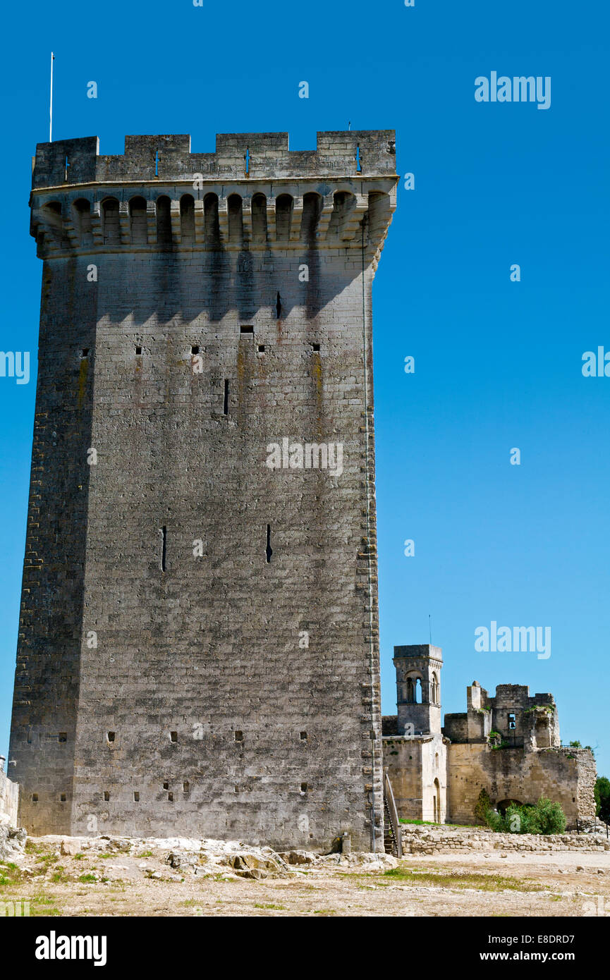 Die mittelalterliche Burg, Beaucaire, Gard, Languedoc Roussillon, Frankreich Stockfoto