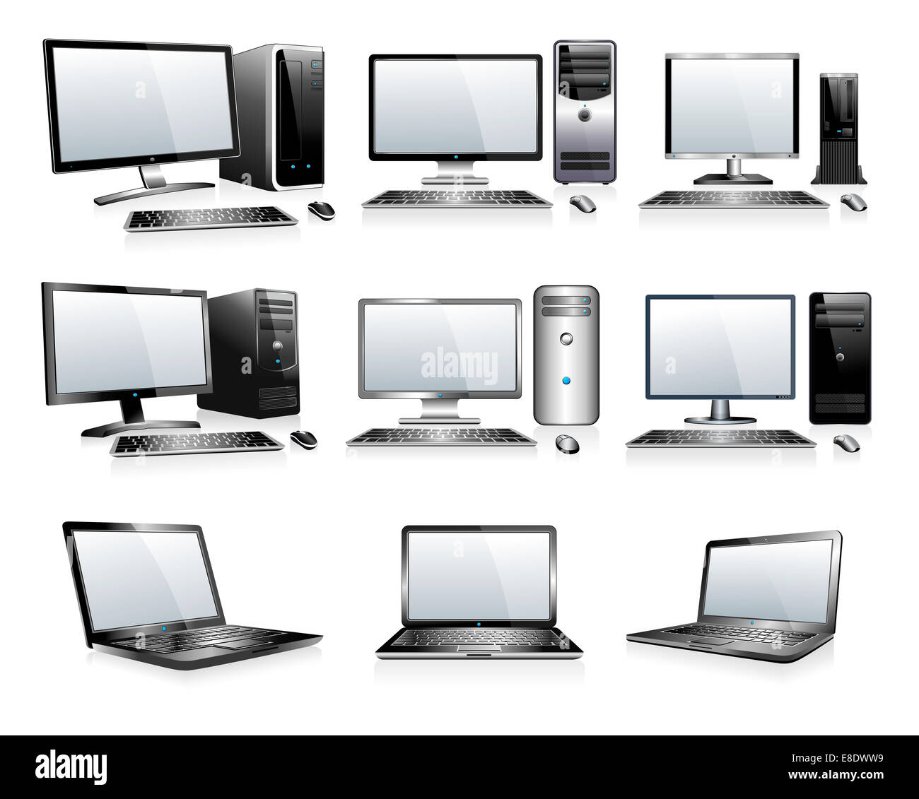 Computer-Technologie - Computer, Desktops, Laptops, PC Stockfoto