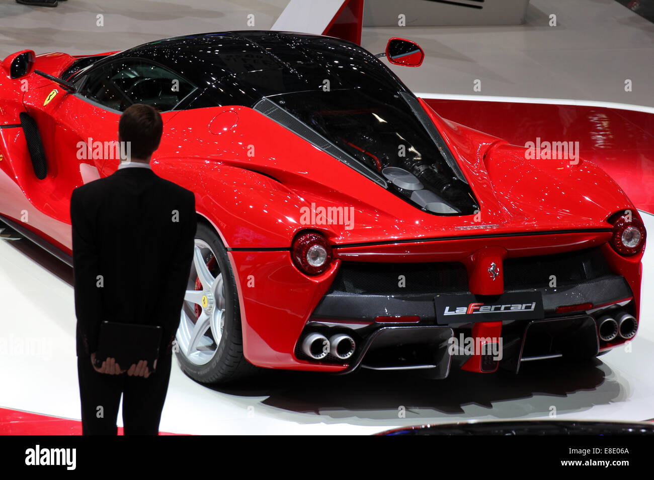 Enthüllung des neuen LaFerrari auf der Genfer Motor Show 2013. Stockfoto