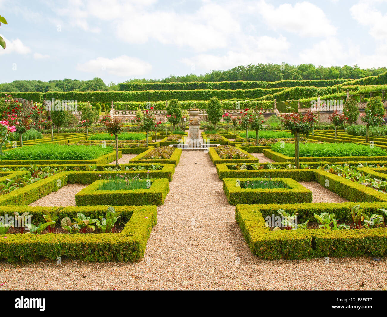 Villandry, Frankreich: entlang der Route der Schlösser an der Loire - Château et Jardins de Villandry Stockfoto