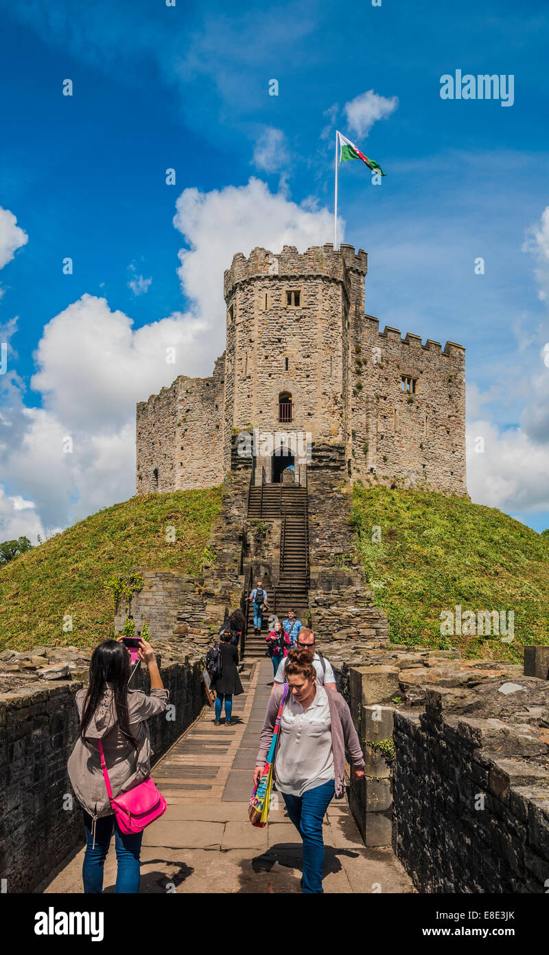 Das Schloss von Cardiff (Caerdydd) Castell Cardiff, Wales PHILLIP ROBERTS Stockfoto