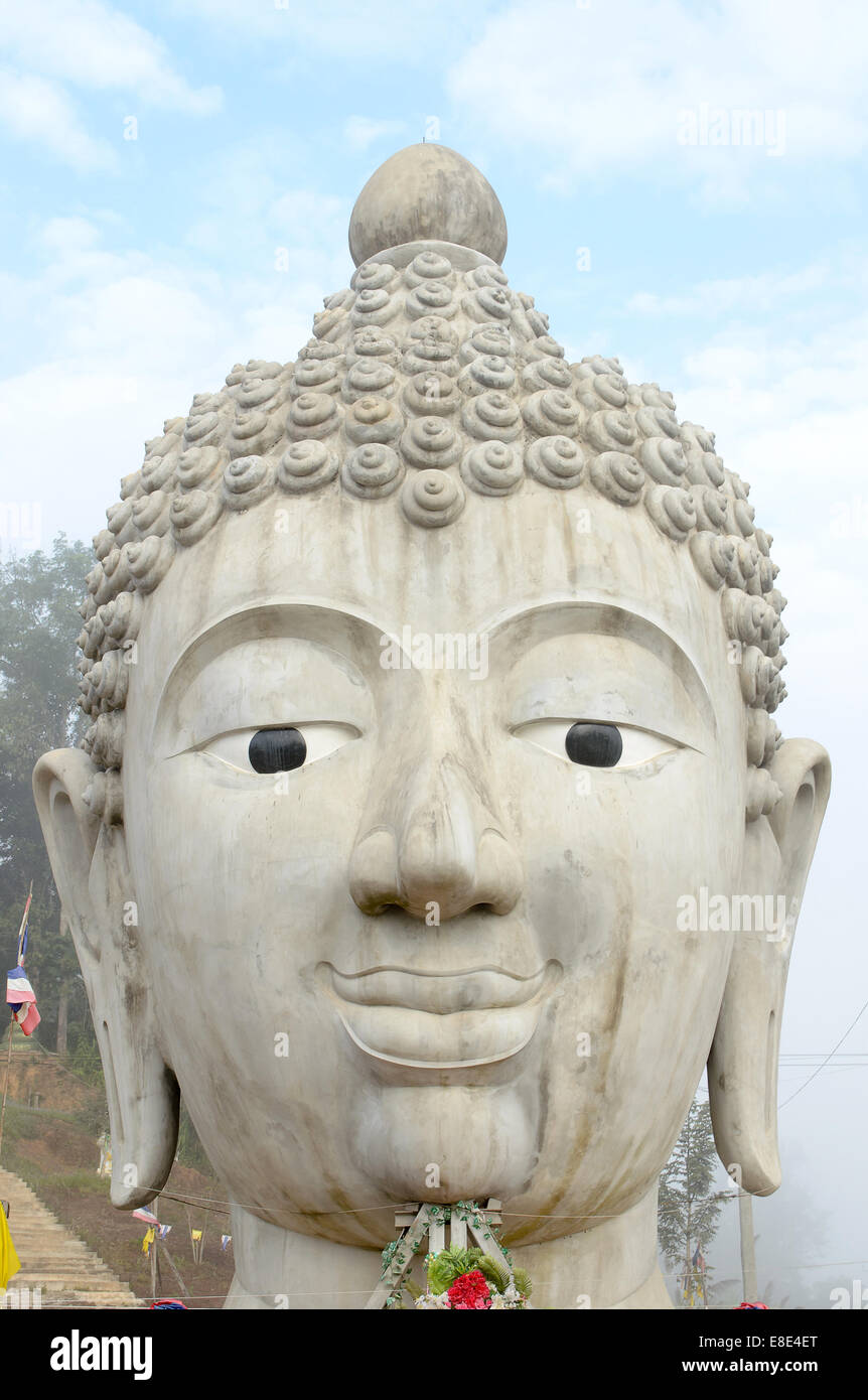 Der Kopf der Buddha-Statue. Stockfoto