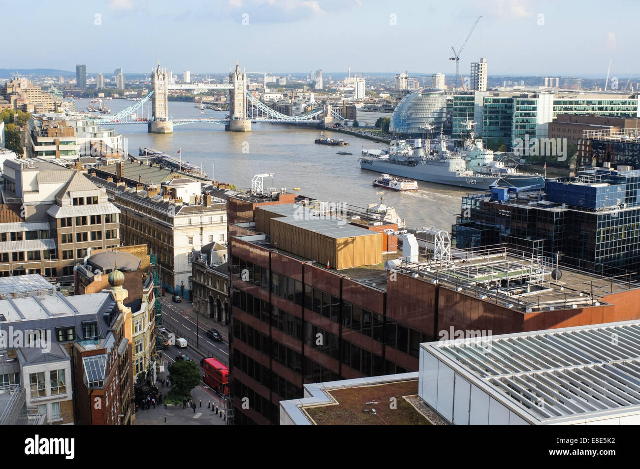 Panoramablick von der Spitze des Denkmals London England Vereinigtes Königreich UK Stockfoto