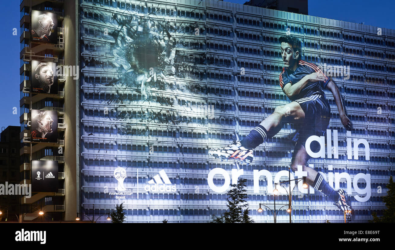 Berlin, Deutschland, Fußball Poster von der WM 2014, Fussball, Fußball Stockfoto