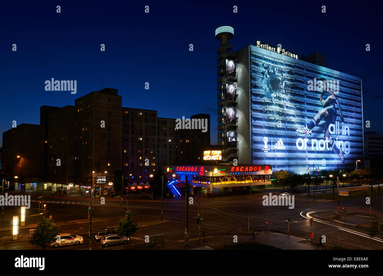 Berlin, Deutschland, Fußball Poster von der WM 2014, Fussball, Fußball Stockfoto