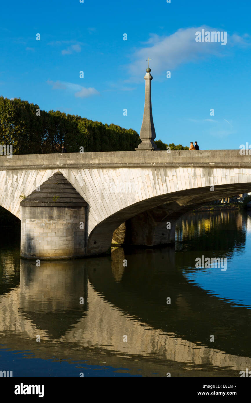 Der Fluss Oise, Compiègne, Picardie, Frankreich Stockfoto
