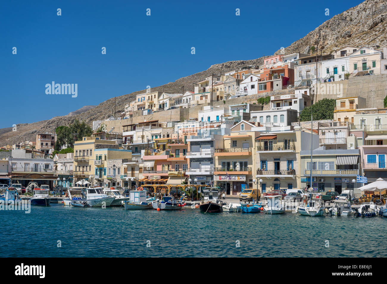 Pothia Hafen Kalymnos Dodekanes Stockfoto