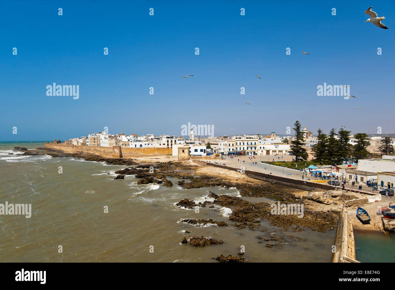 Horizontale Ansicht in Essaouira. Stockfoto