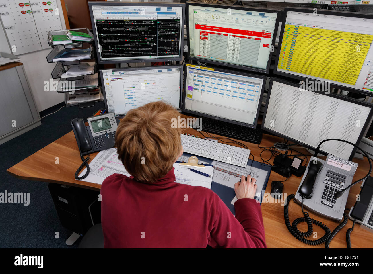 Berlin, Deutschland, Transport-Kontrollzentrum Berliner S-Bahn Stockfoto