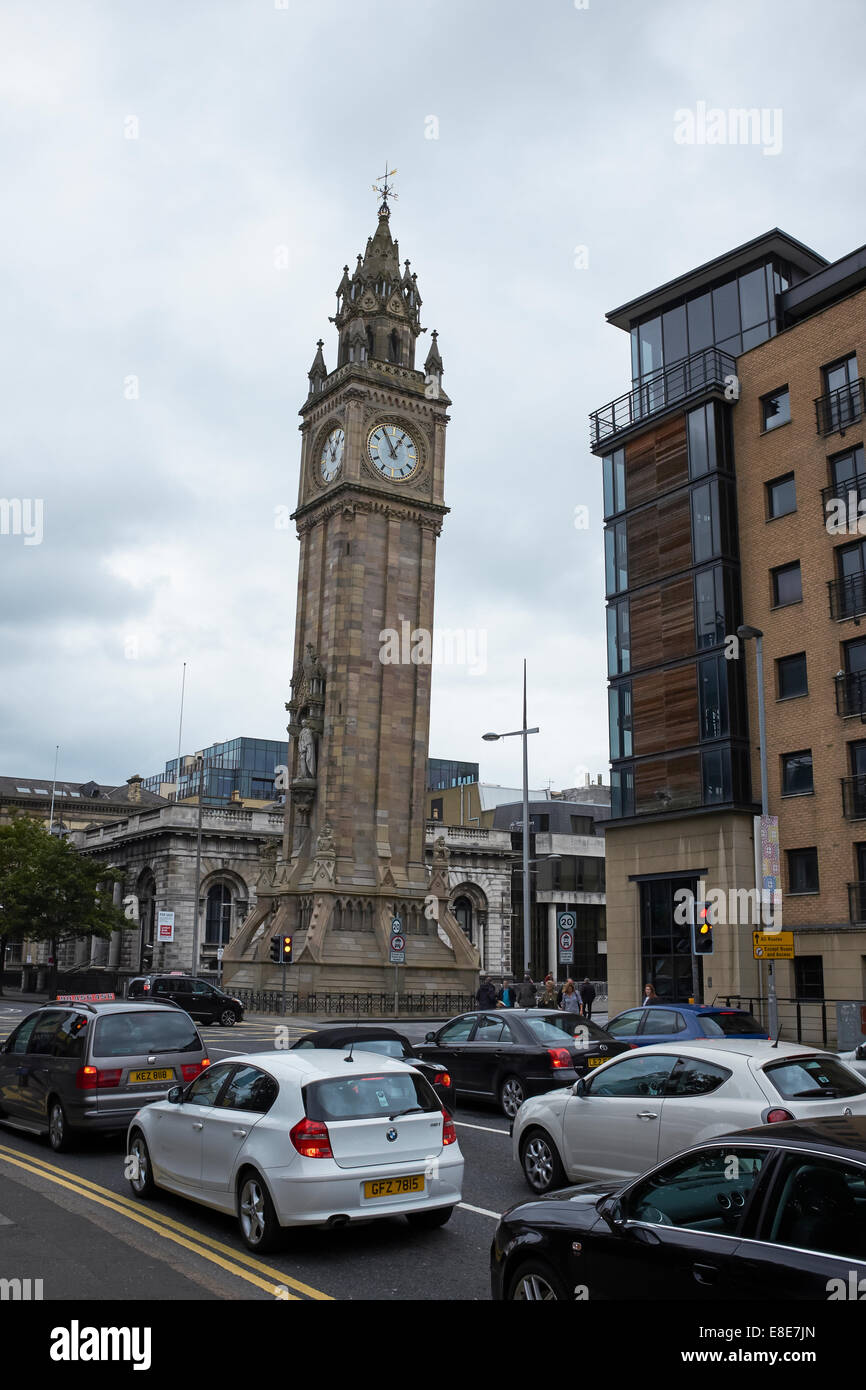 Das Albert Memorial Clock Belfast Stockfoto