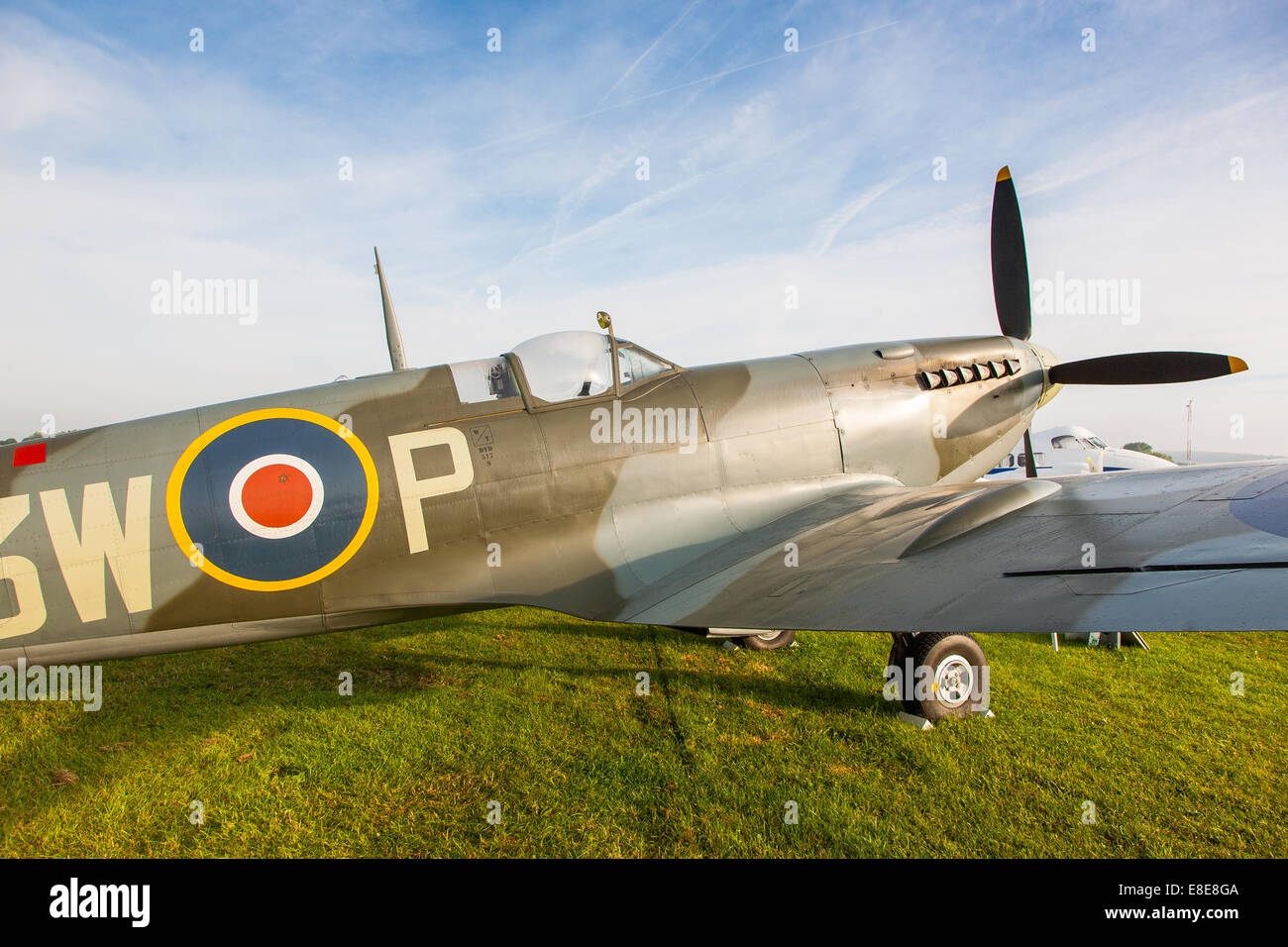 Spitfire Anzeige, Goodwood Revival 2014, West Sussex, UK Stockfoto