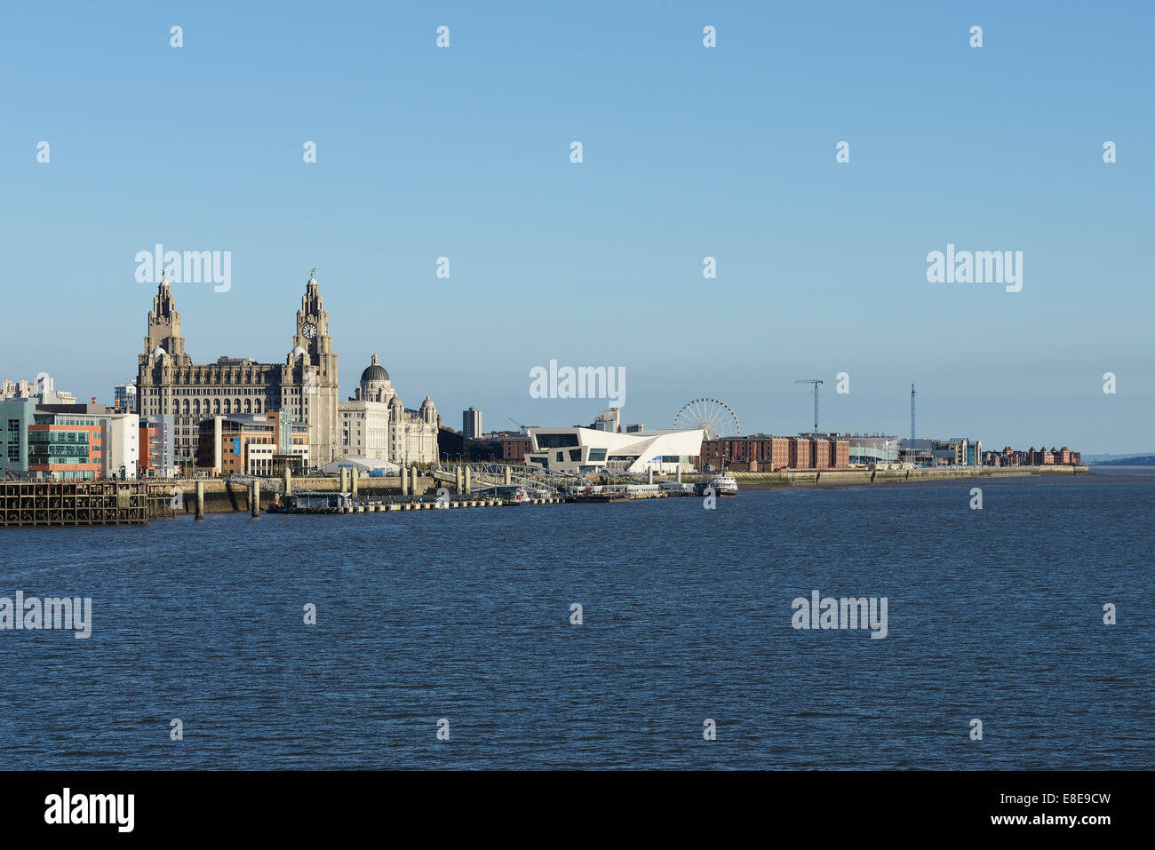 Die Stadt Liverpool Skyline Panorama Stockfoto