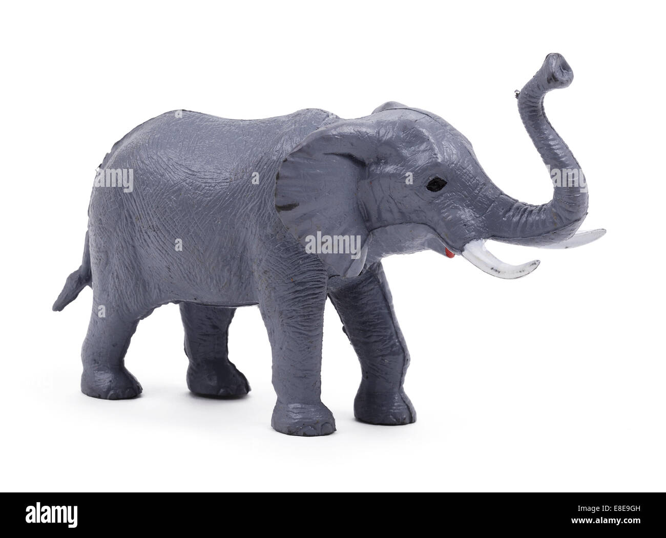 Plastikspielzeug grauer Elefant Stockfoto