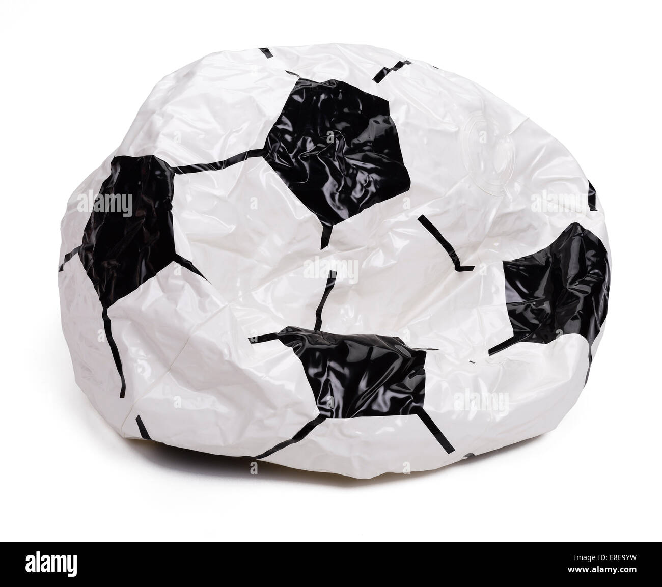 Deflationierten Fußball-Design-Beach-ball Stockfoto
