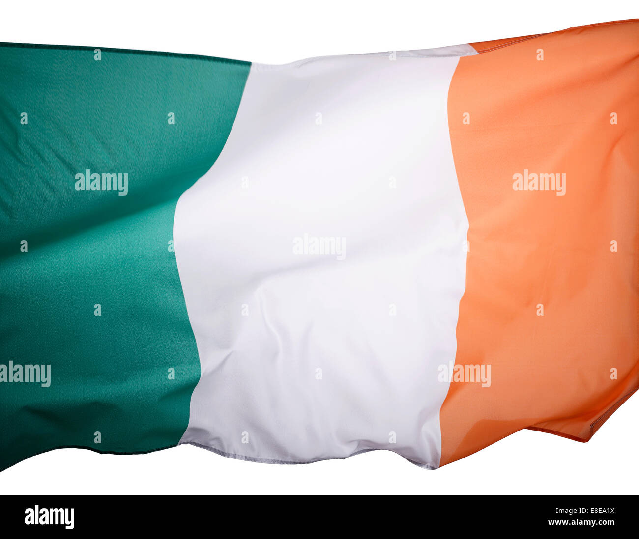 Nahaufnahme Detail eine irische Flagge Stockfoto