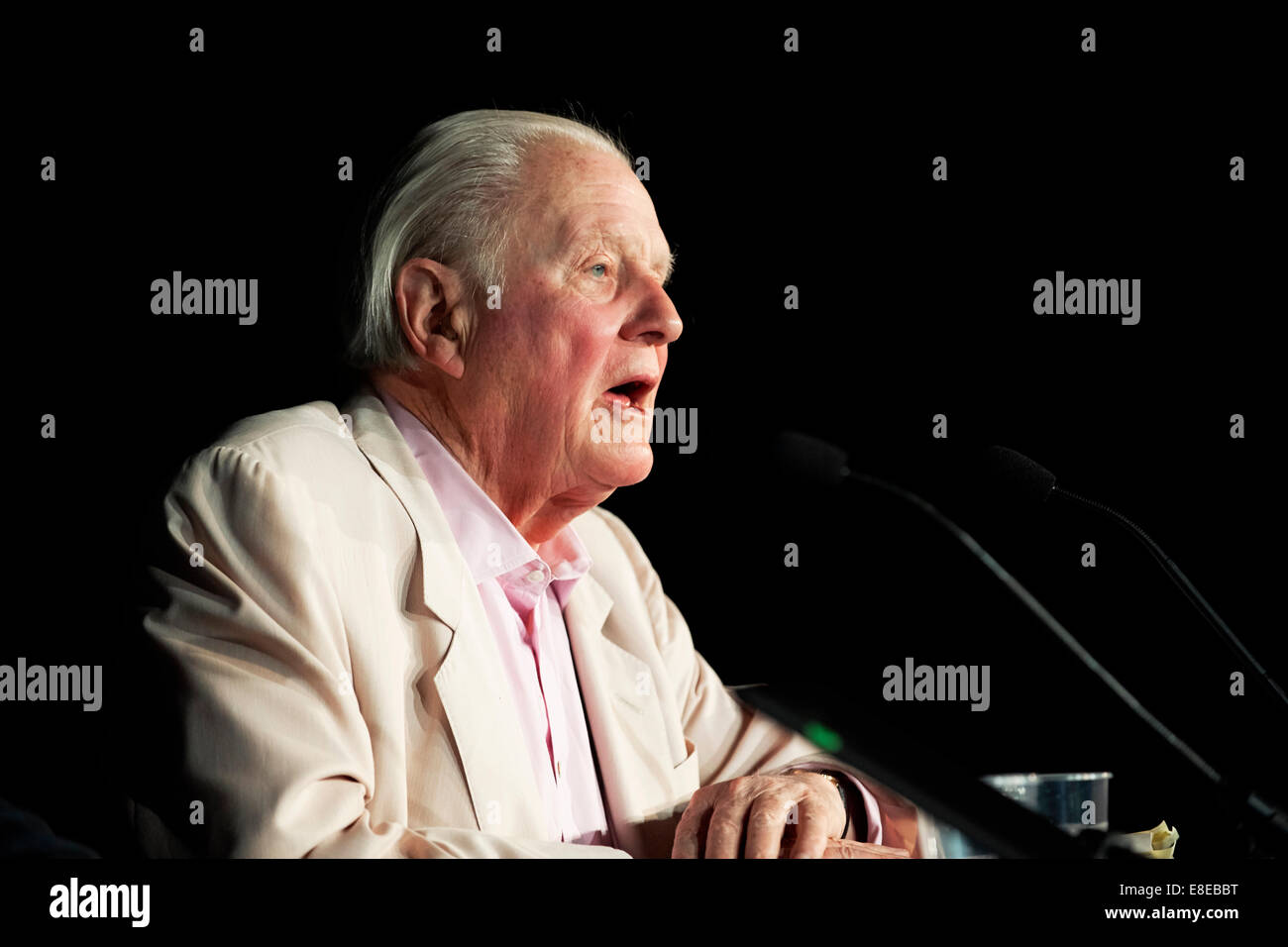 John Julius Norwich im Soho literarische Festival 2014 Stockfoto