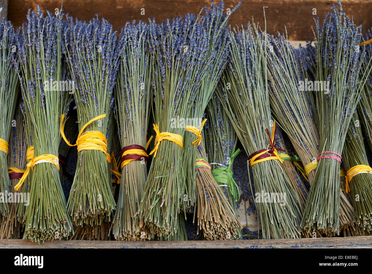 Blumensträuße von trockenen Lavendel zum Verkauf in Aix En Provence Stadt, Frankreich Stockfoto