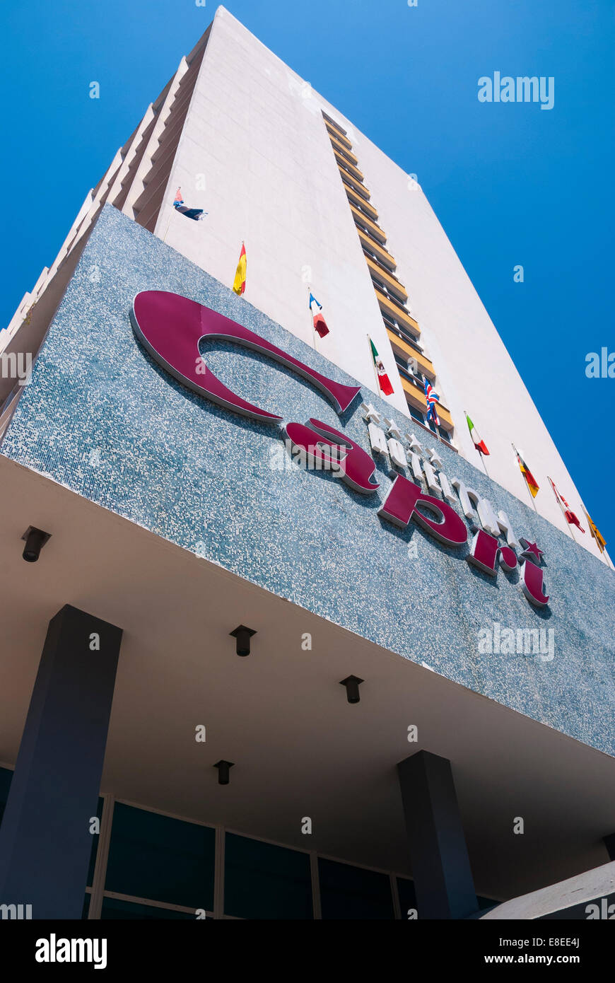 Das Capri Hotel in Havanna, einer ehemaligen 50er Jahre mob Hangout, wurde im Jahr 2013 nach umfangreichen Renovierungsarbeiten wiedereröffnet Stockfoto