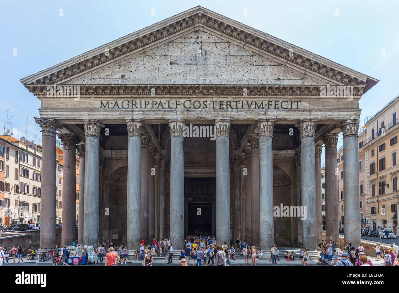 Eingang des Pantheon, Rom, Italien Stockfoto