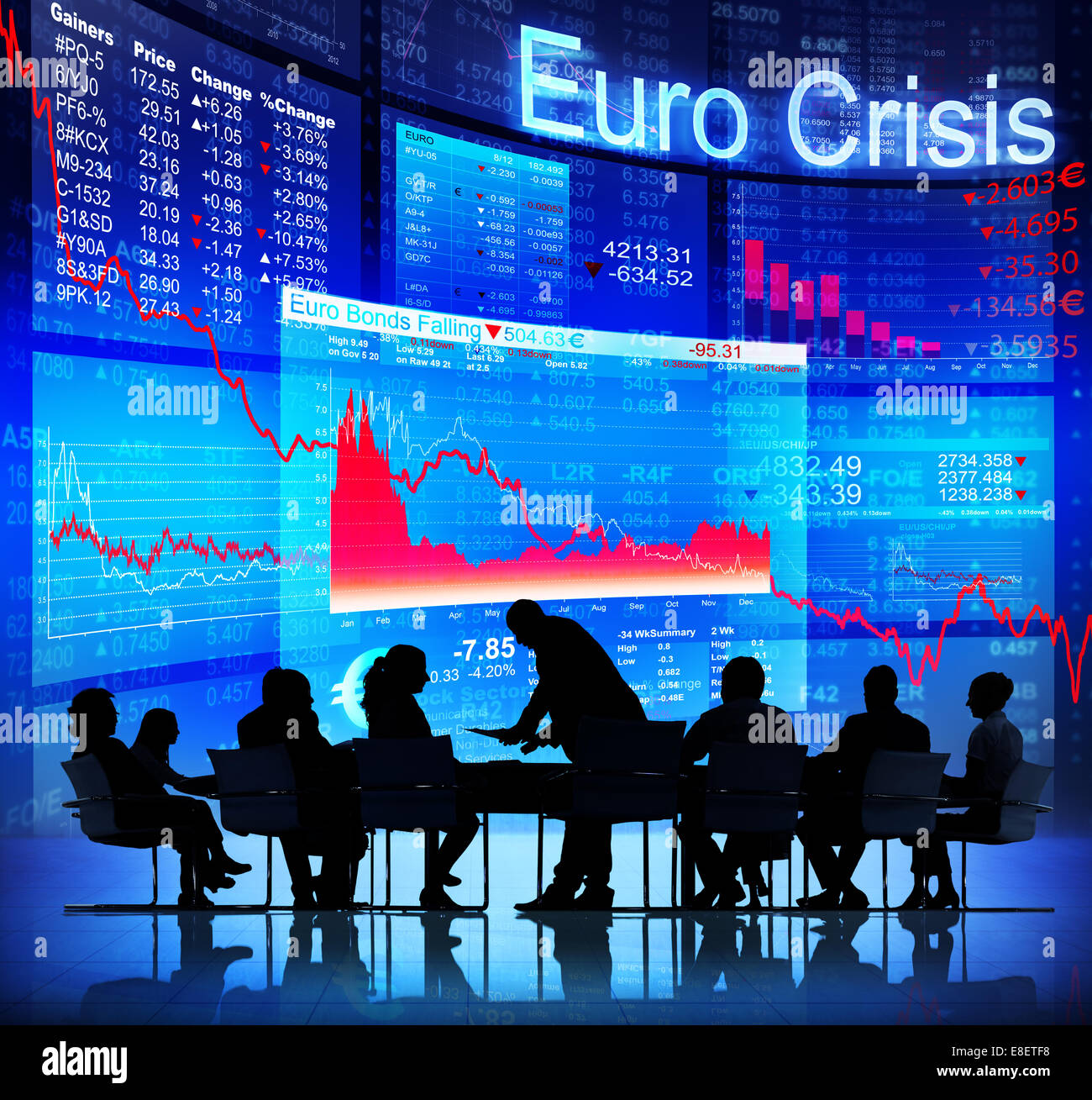 Euro-Krise Stockfoto