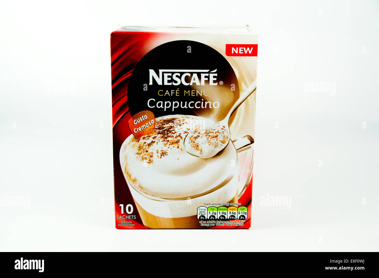 Nescafe Cappuccino Kaffee Stockfoto