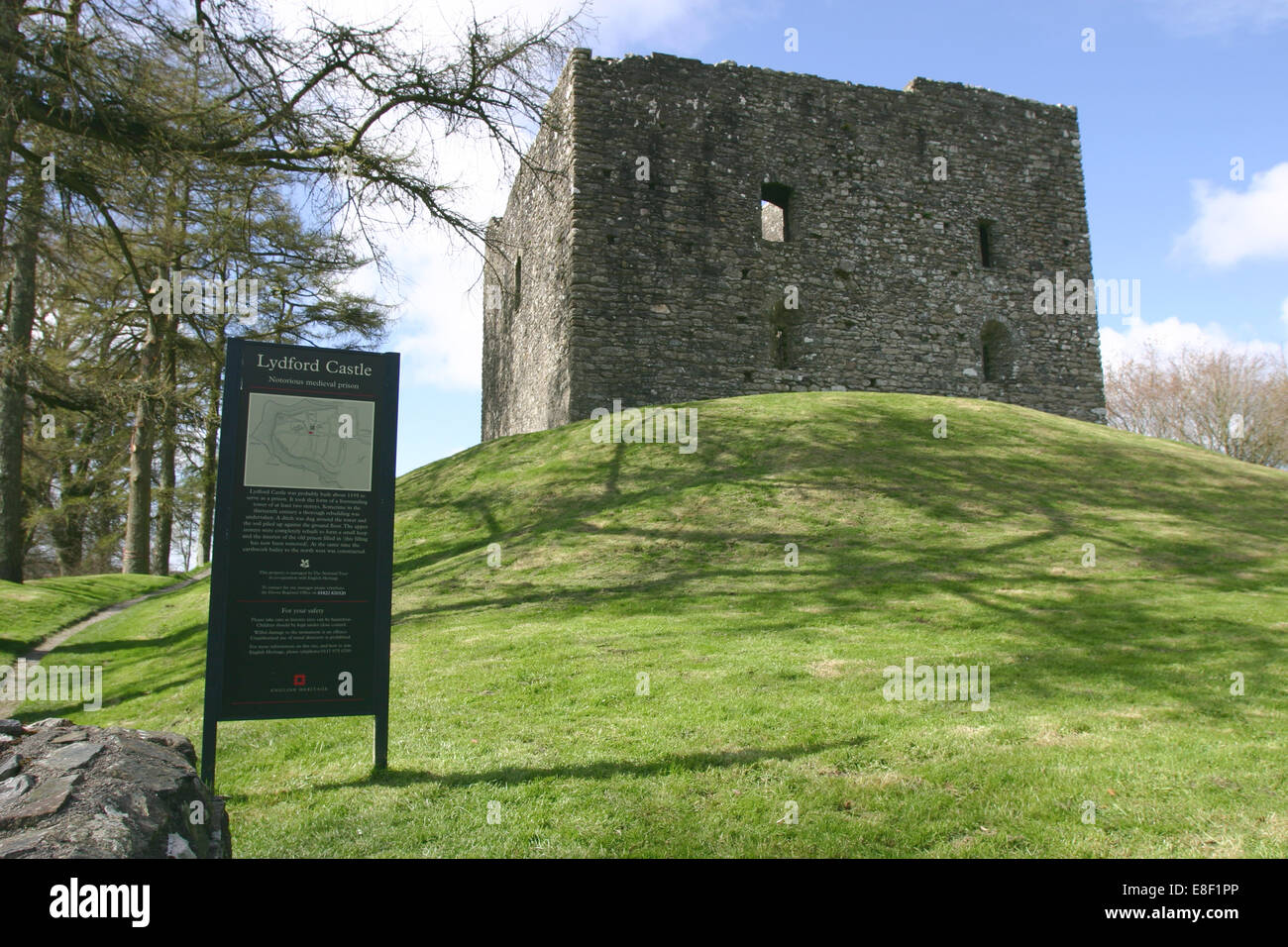 Lydford Schloß, Devon Stockfoto
