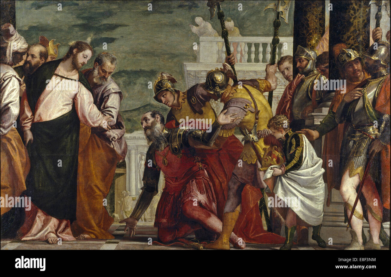 Jesus, Heilung des Dieners von einem Zenturio. Künstler: Veronese, Paolo (1528-1588) Stockfoto