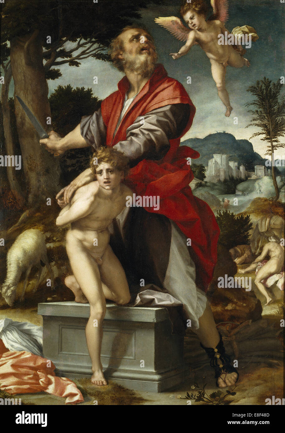 Die Opferung Isaaks. Künstler: Andrea del Sarto (1486-1531) Stockfoto