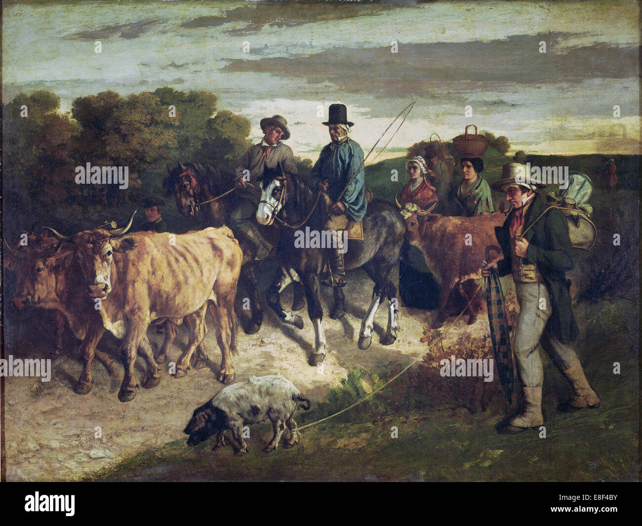 Die Bauern von Flagey zurück von der Messe. Künstlerin: Courbet, Gustave (1819-1877) Stockfoto
