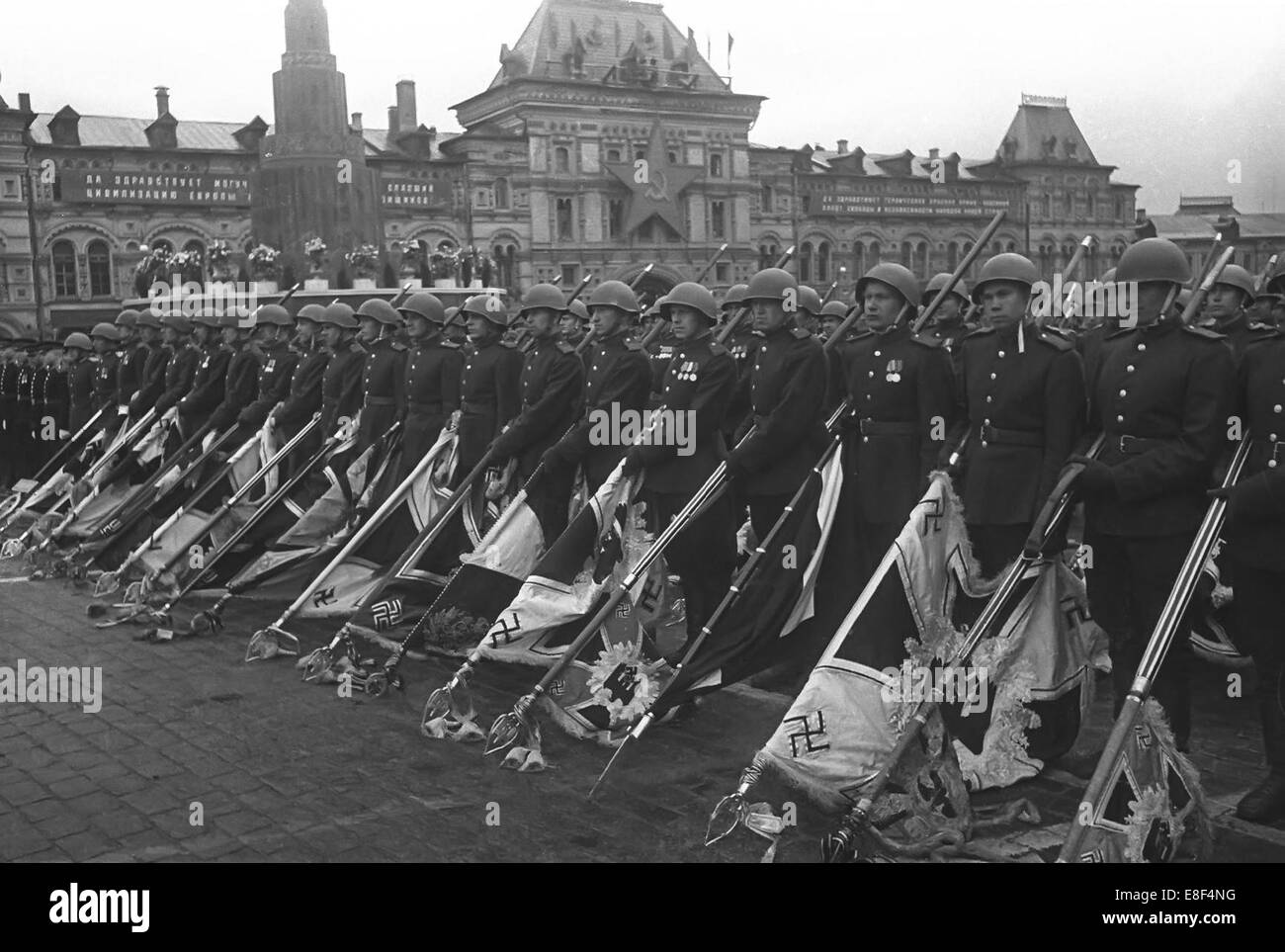 Die Siegesparade in Moskau, 24. Juni 1945 Künstler: anonym Stockfoto