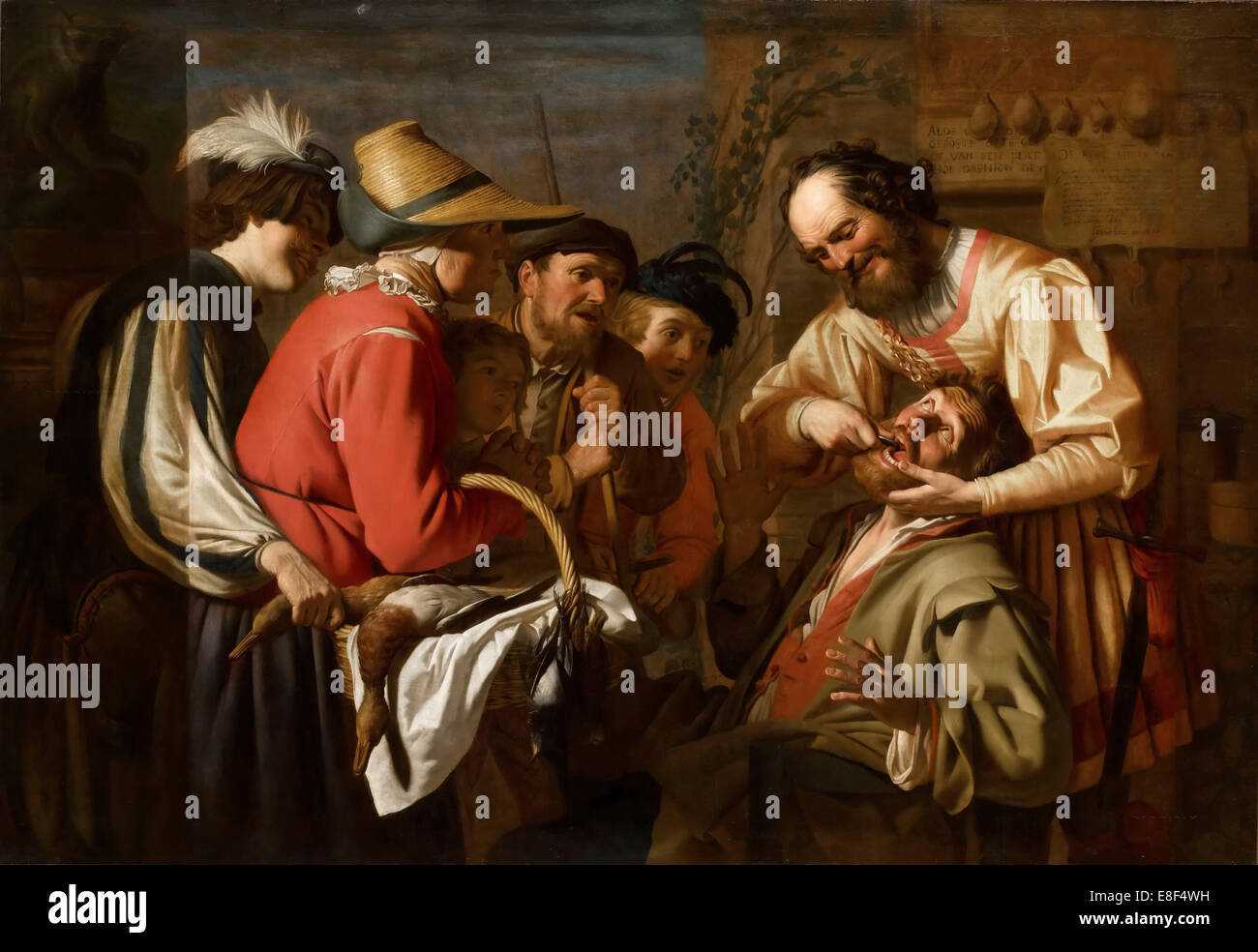 Der Zahn-Abzieher. Künstler: Honthorst, Gerrit van (1590-1656) Stockfoto