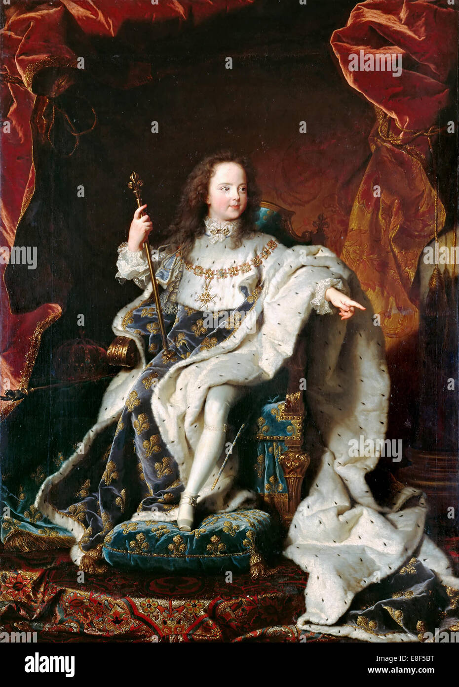 Ludwig XIV., König von Frankreich (1638-1715). Künstler: Rigaud, Hyacinthe François Honoré (1659-1743) Stockfoto