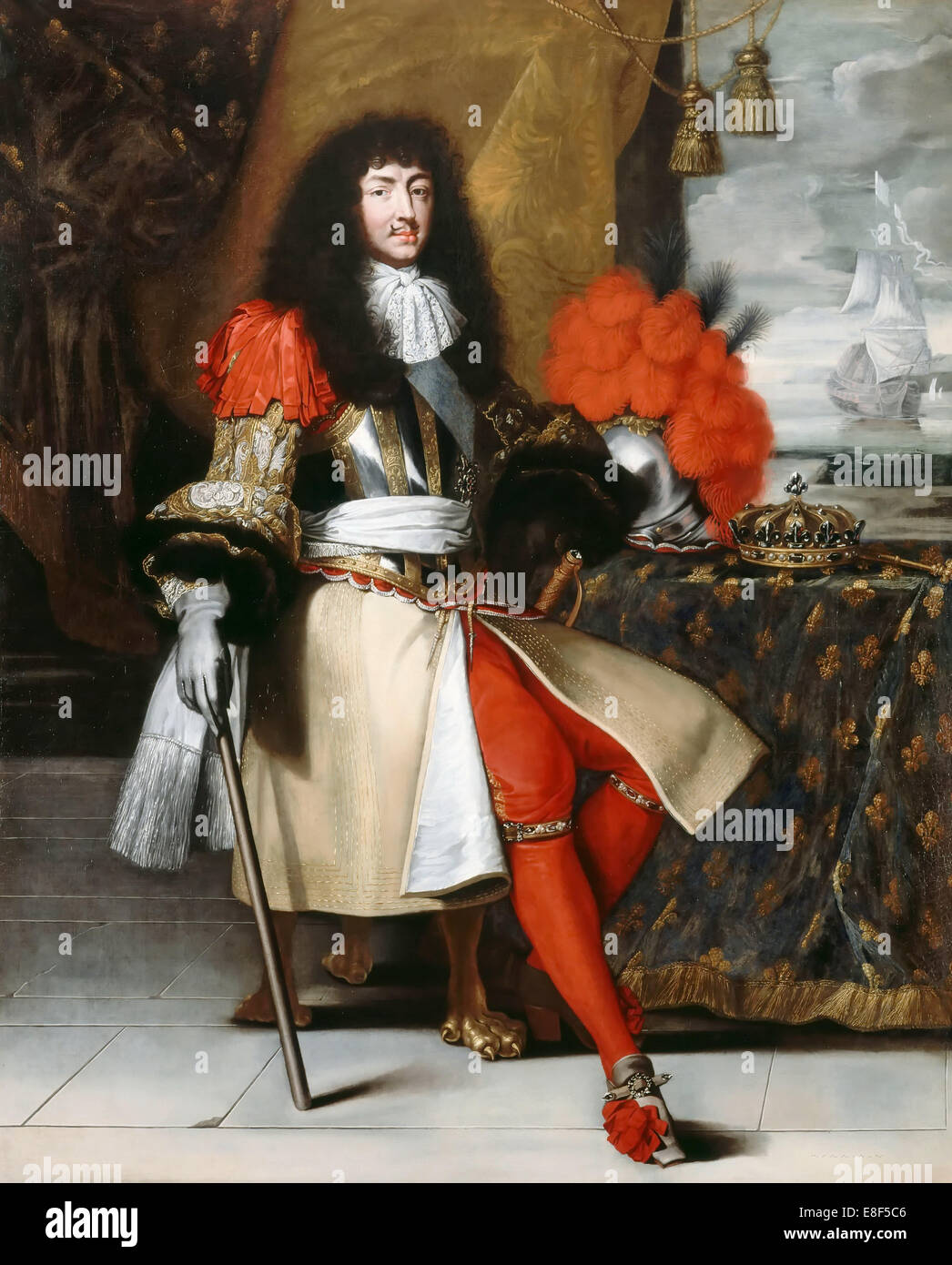 Ludwig XIV., König von Frankreich (1638-1715). Künstler: Lefèbvre, Claude (1632-1675) Stockfoto