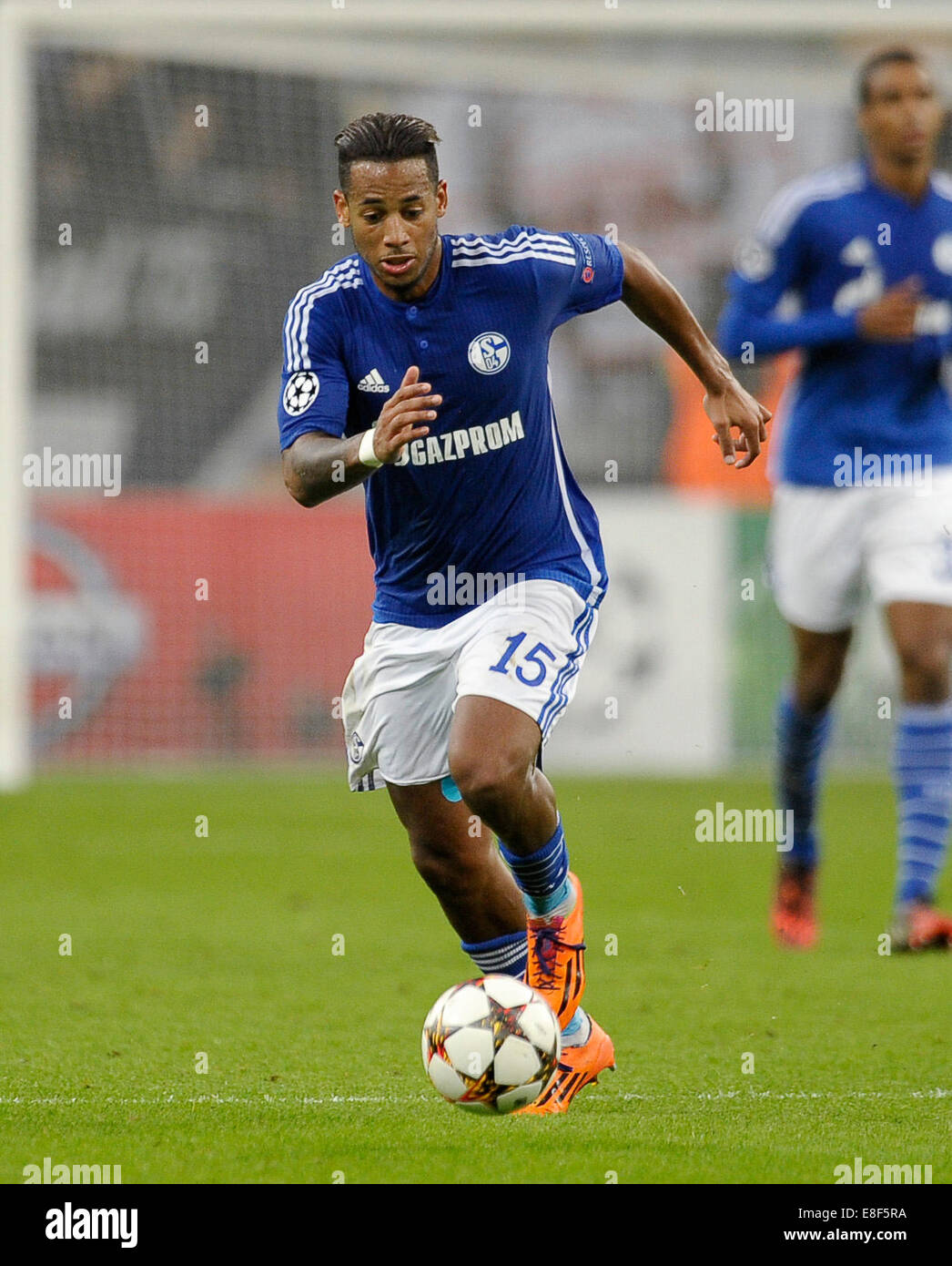 Gelsenkirchen, Deutschland 30.9.2014, Gruppenphase der Championsleague 14/15, Schalke 04 - NK Maribor--Dennis Aogo (S04) Stockfoto