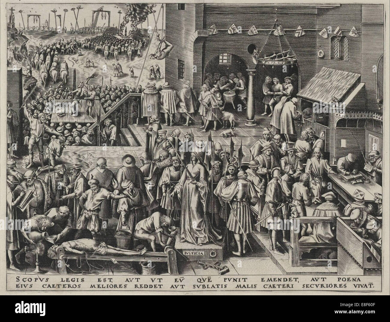 Justitia (Gerechtigkeit). Künstler: Bruegel (Brueghel), Pieter, der ältere (ca. 1525-1569) Stockfoto