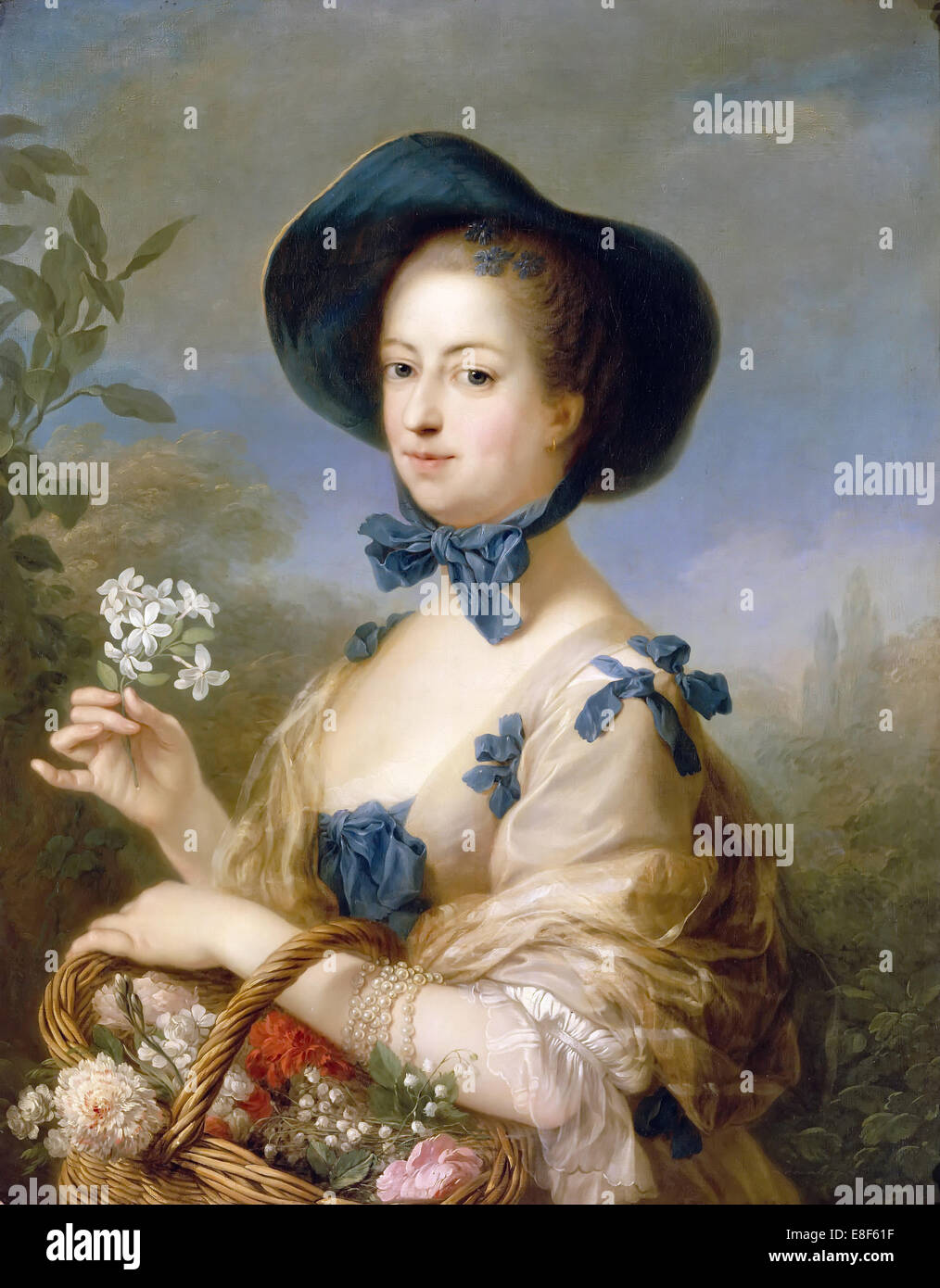 Jeanne-Antoinette Poisson, Marquise de Pompadour (Belle Jardiniere). Künstler: Van Loo, Carle (1705-1765) Stockfoto