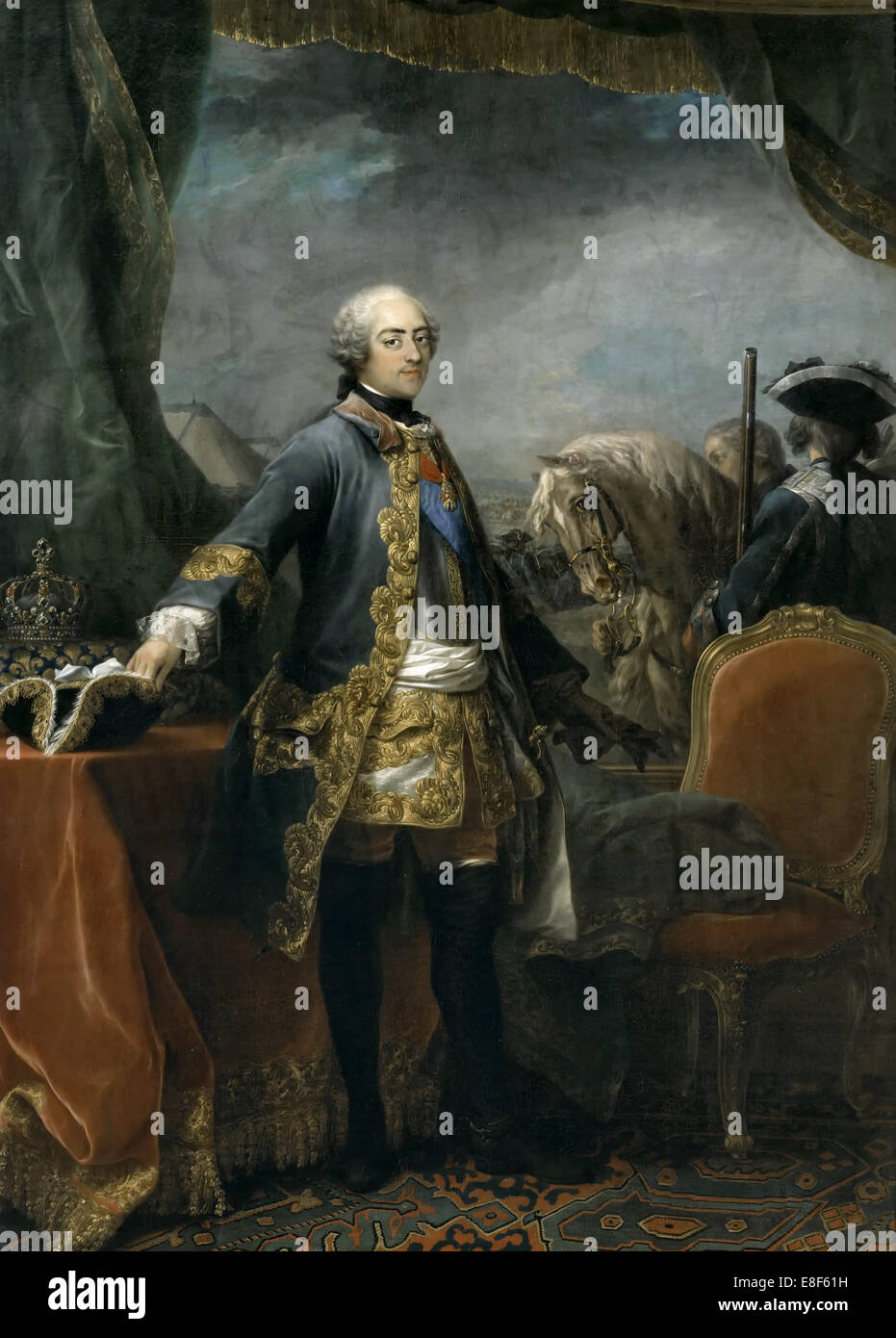 Porträt des Königs Louis XV (1710 – 1774). Künstler: Van Loo, Carle (1705-1765) Stockfoto