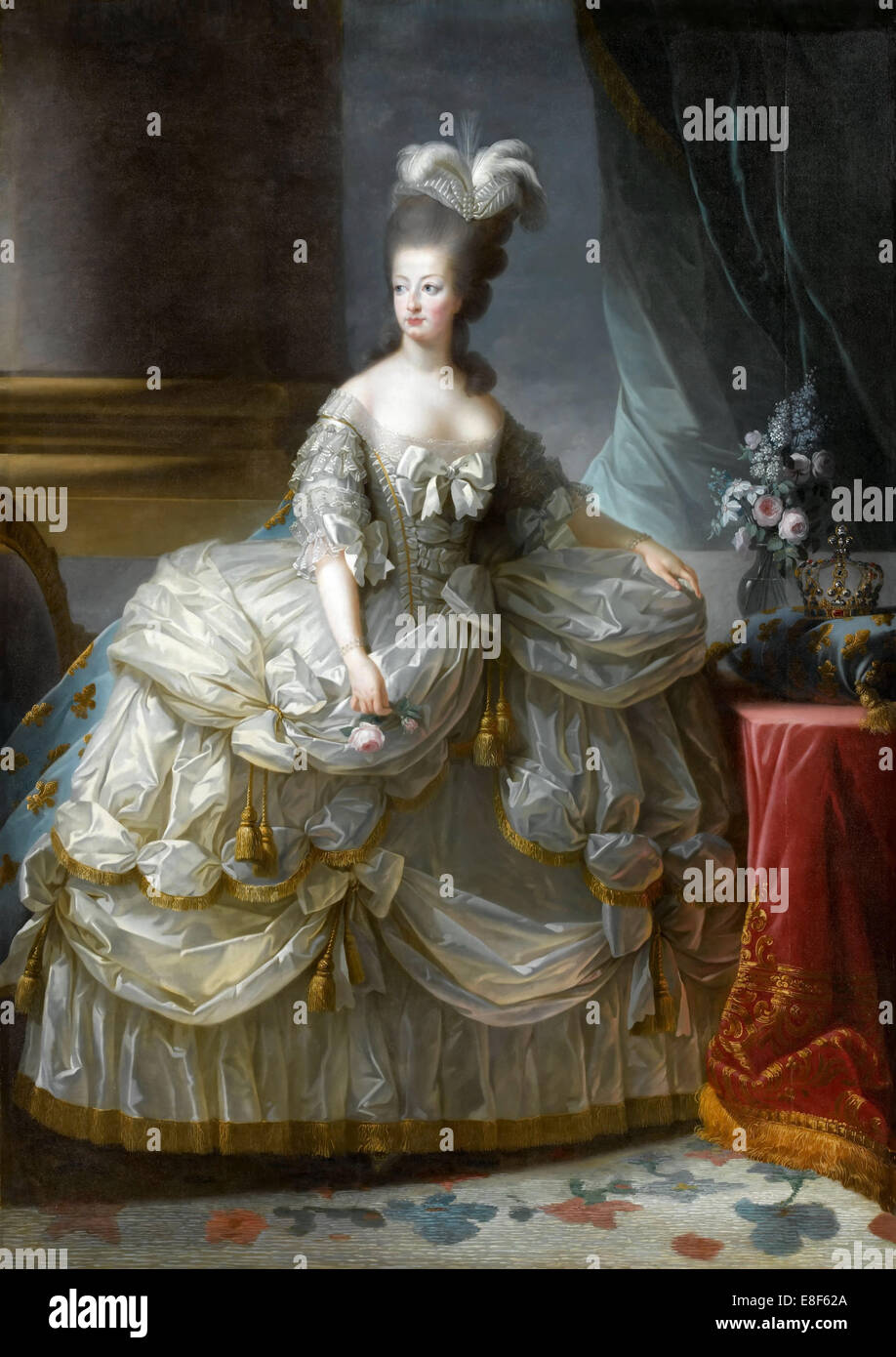Porträt der Königin Marie Antoinette von Frankreich (1755-1793). Künstler: Vigée-Lebrun, Marie Louise Elisabeth (1755-1842) Stockfoto