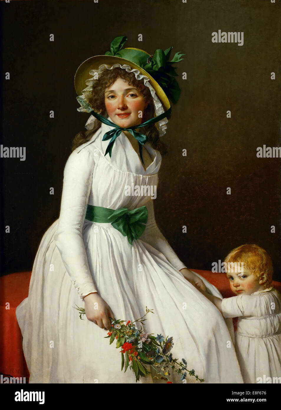Porträt von Madame Pierre Seriziat und ihr Sohn Emile. Künstler: David, Jacques-Louis (1748-1825) Stockfoto