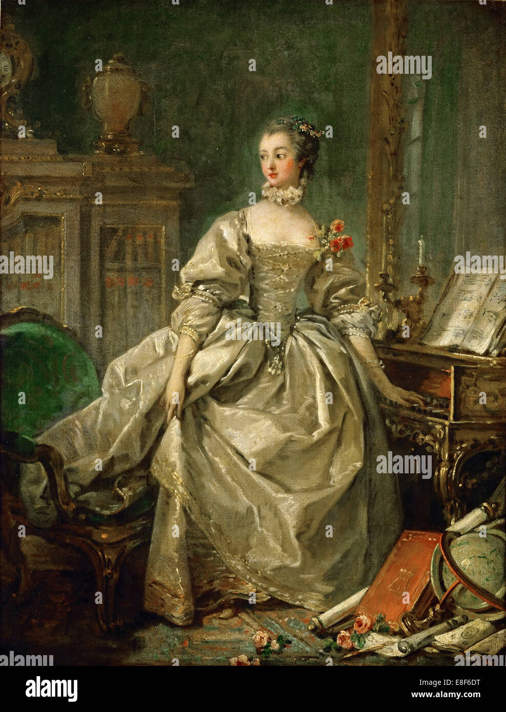 Porträt der Marquise de Pompadour (1721-1764). Künstler: Boucher, Francois (1703-1770) Stockfoto