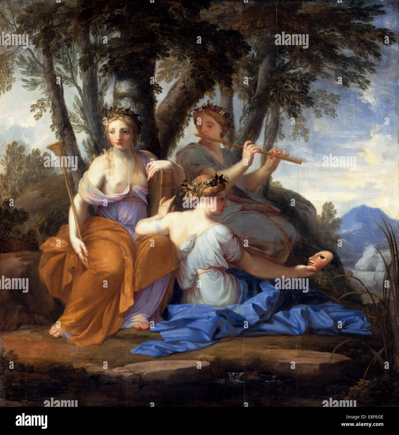Die Muse Clio, Euterpe und Thalia. Künstler: Le Sueur, Eustache (1617-1655) Stockfoto