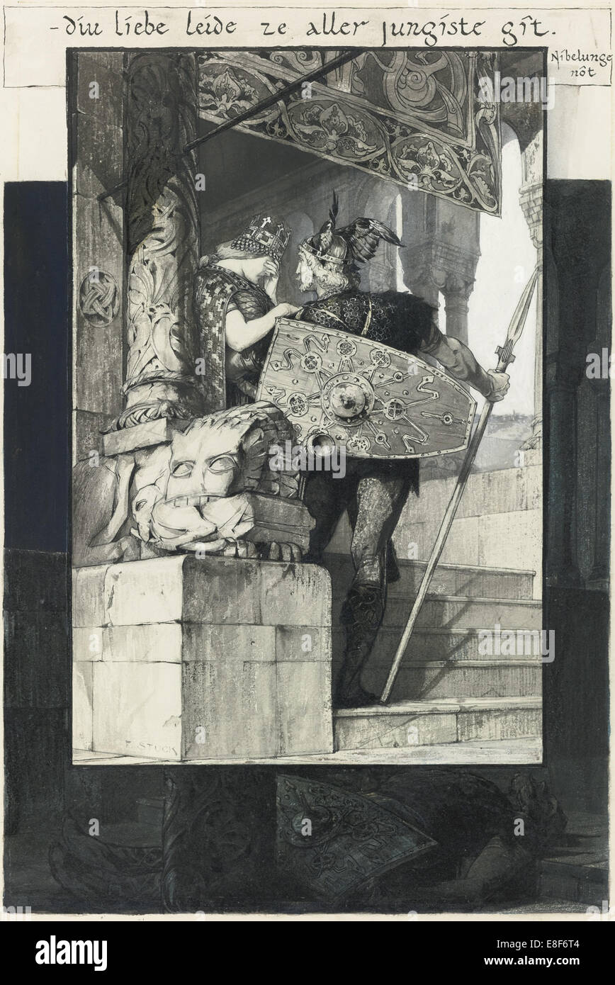 Siegfried und Kriemhild. Künstler: Stuck, Franz, Ritter von (1863-1928) Stockfoto