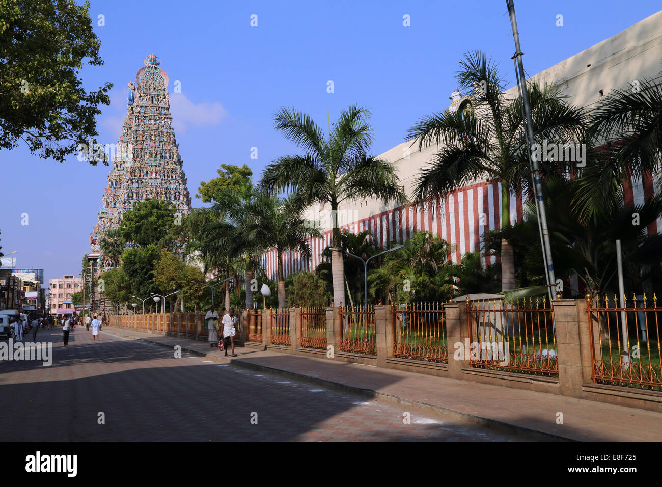 Meenakshi Amman Tempel, Meenakshi Sundareswarar Tempel, Tiru-Aalavaai, Meenakshi Amman Kovil, Madurai, Tamil Nadu, Indien. Stockfoto