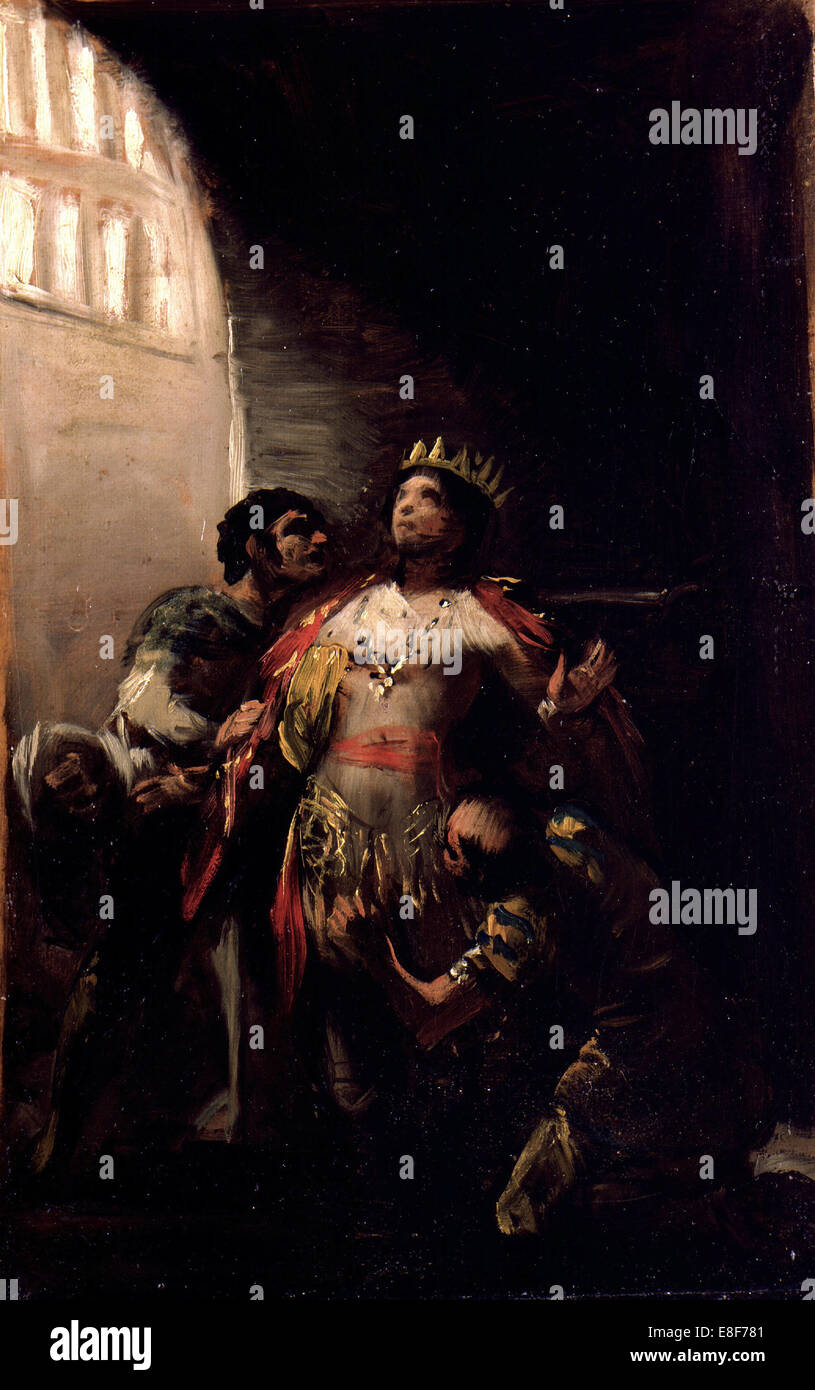 Saint Ehrentiteln in Prision. Künstler: Goya, Francisco de (1746-1828) Stockfoto