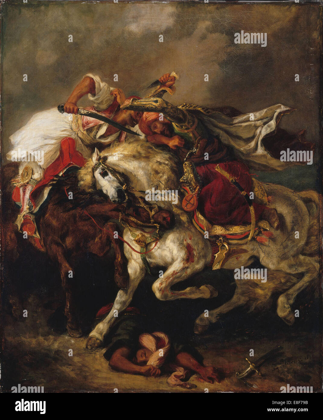 Der Kampf der Giaur und Pascha. Künstler: Delacroix, Eugène (1798-1863) Stockfoto