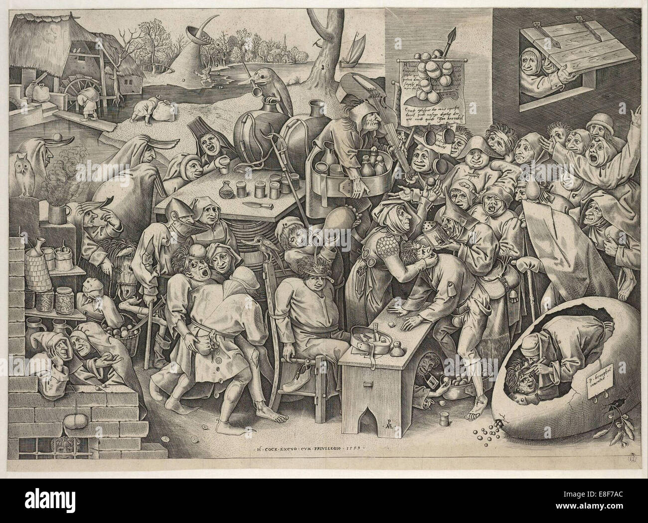 Die Hexe Malleghem. Künstler: Bruegel (Brueghel), Pieter, der ältere (ca. 1525-1569) Stockfoto